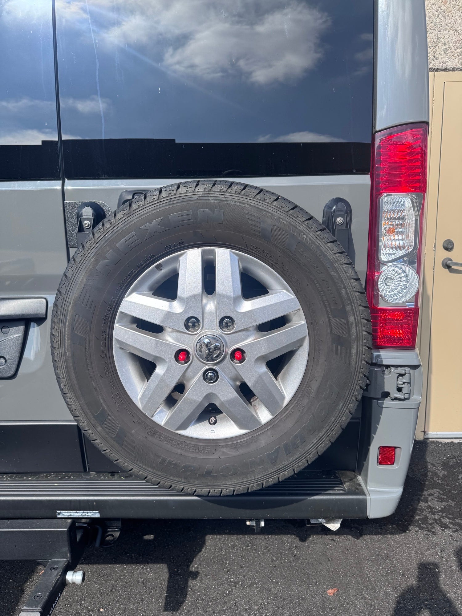 Travato Bike Rack Conversion Spare Tire Mount Right Hand Door – Landed ...