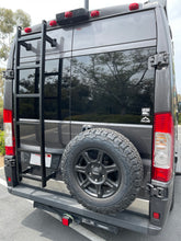Load image into Gallery viewer, Promaster Rear Door Ladder - Aluminum -Black High Roof